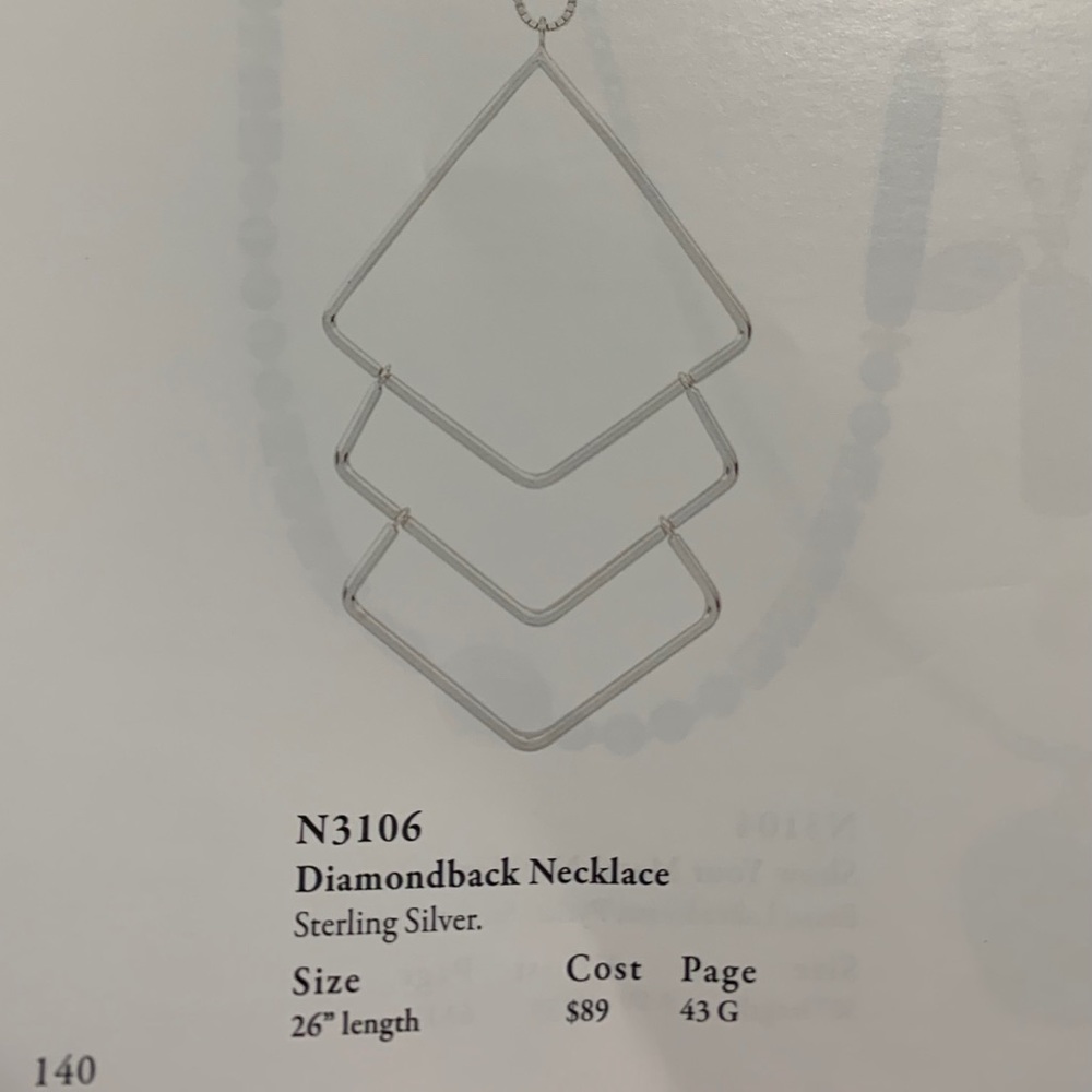 Silpada Diamondback necklace